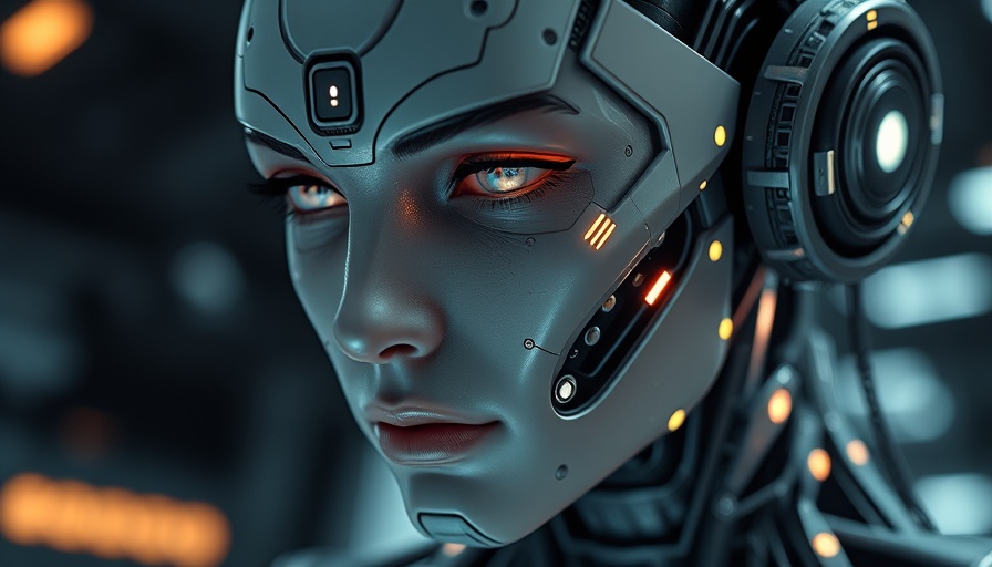 Parallel AI Thinking concept with a detailed humanoid AI in a futuristic setting.