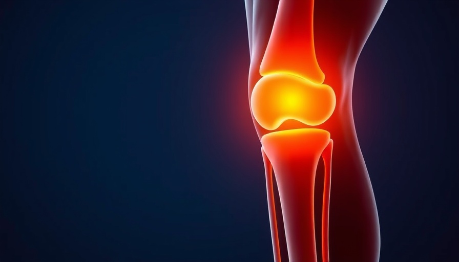 Smart Gel application area in knee pain illustration
