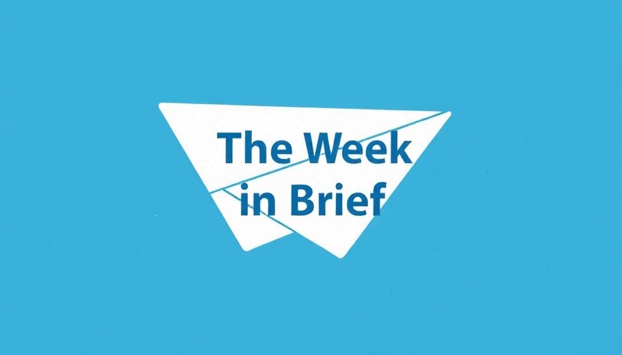 Week in Brief graphic with paper airplane, White House Announcement on Autism and Tylenol.