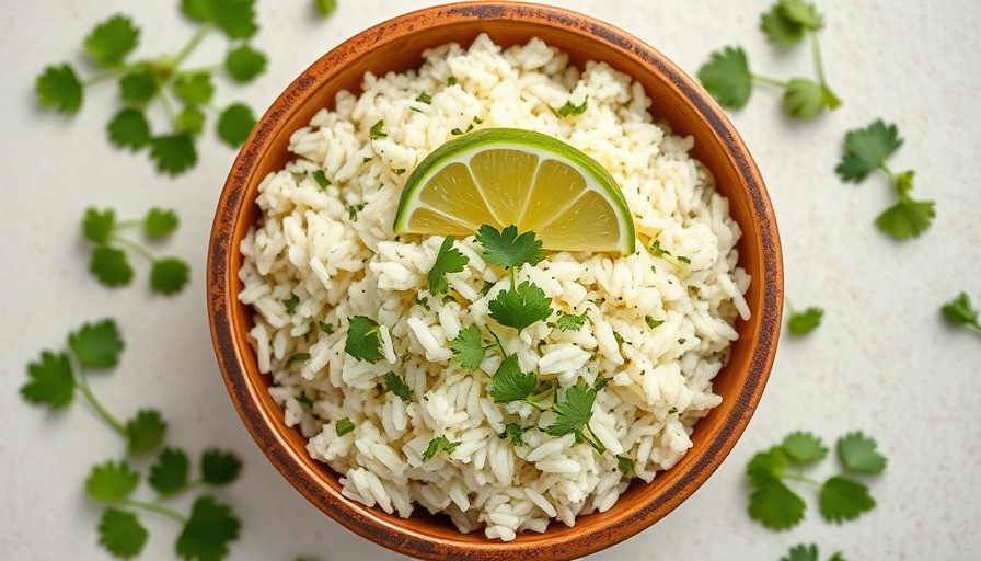 Cilantro lime rice recipe featuring fluffy rice with herbs and lime.