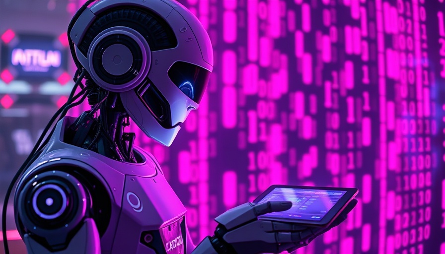 OpenEdge MCP Connector visual with futuristic robot and tablet interface.