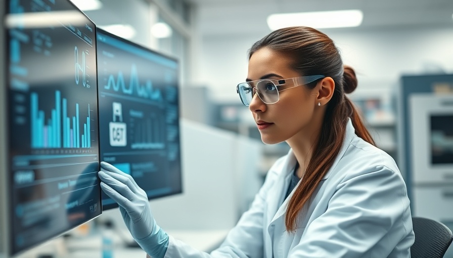 Scientist using Chromeleon 7.4 chromatography data system in a lab.