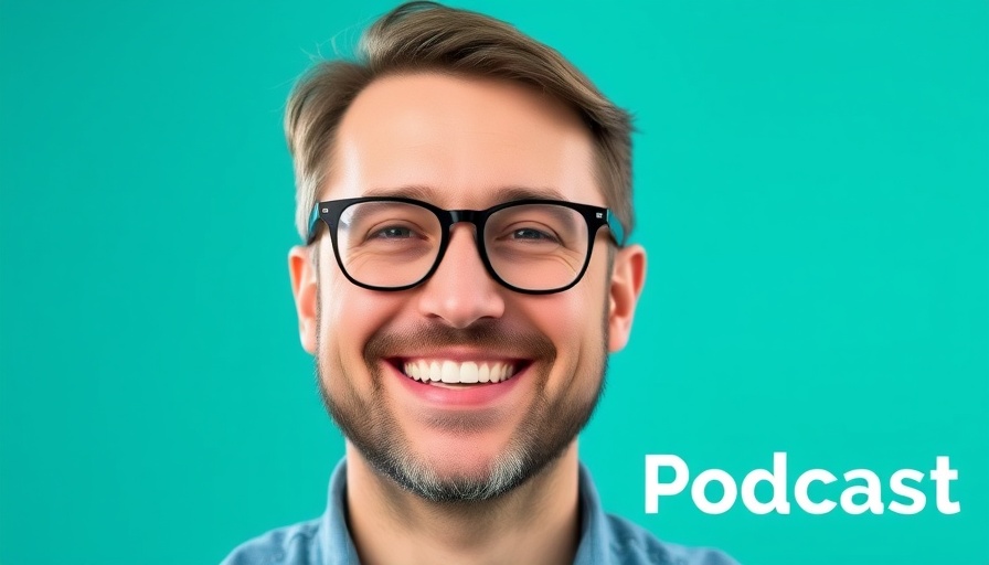 Podcast cover art for meditation for kids with smiling man.