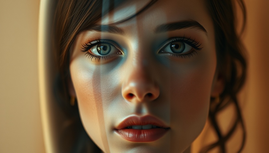 OpenAI Sora app deepfake technology: abstract face reflection in glass.