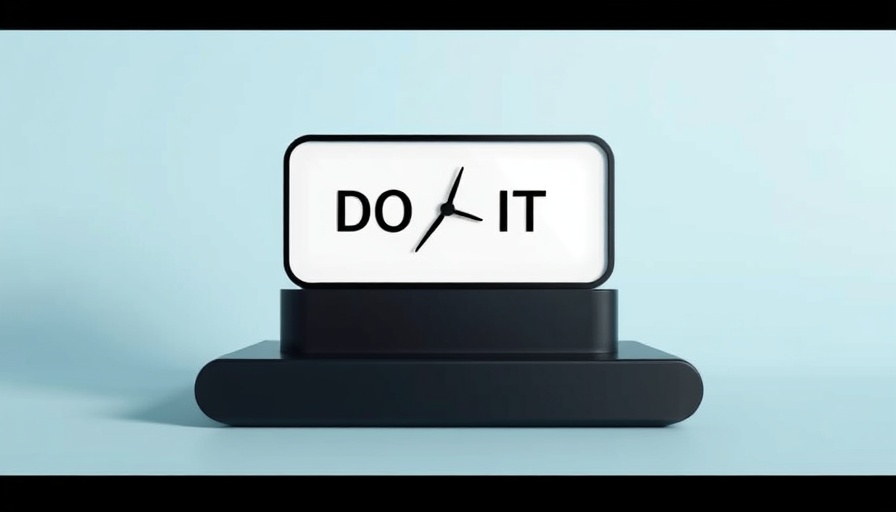 Modern desk clock with 'DO IT!' message emphasizing effective problem solving.