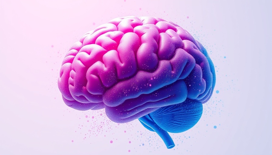 Abstract brain dissolving in colorful particles, obesity and Alzheimer’s disease connection.