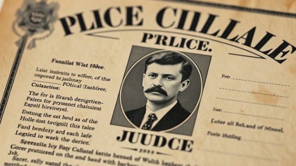 Judge Crater Disappearance police circular, vintage document.