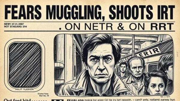 Vintage newspaper cover on Subway Vigilante case with bold headline.