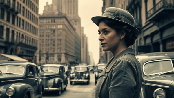 NYC historic street and period portrait for Women's History Month Events.