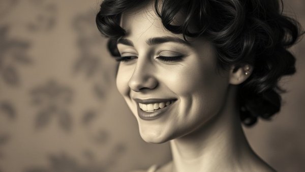 Vintage portrait of young woman symbolizing community preservation.