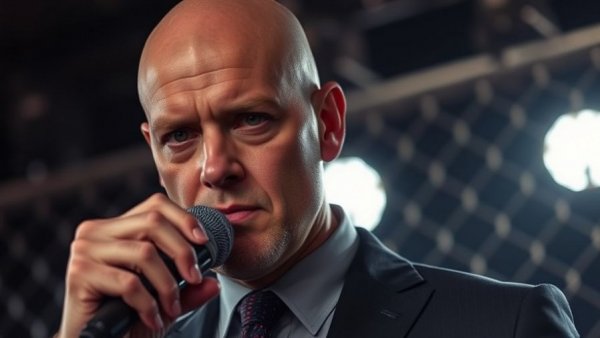 Man holding microphone, serious expression, discussing Voter ID Laws Controversy.