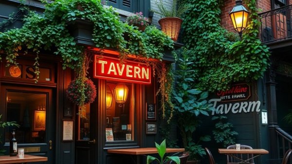 Iconic West Village tavern facade, highlighting neighborhood history.