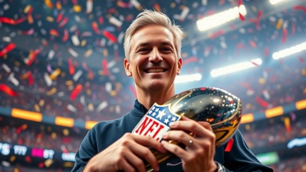 Washington millionaire tax impact on NFL free agency imagined with NFL trophy celebration.