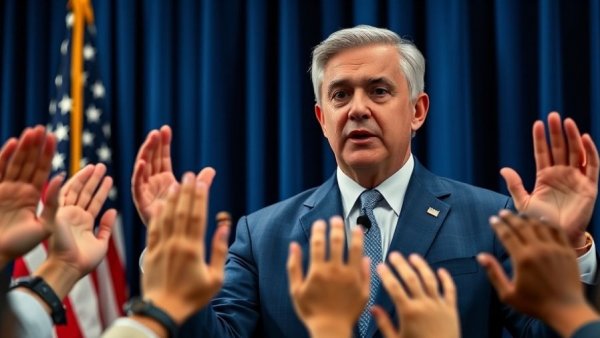 Official addressing Pentagon press credentialing policy ruling at conference