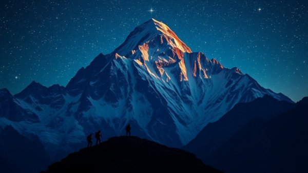 Majestic mountain with code representing AI tools in software development.