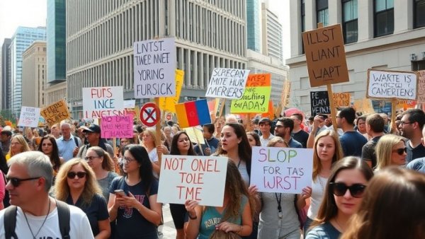 No Kings protests 2026 with energetic protestors holding signs.