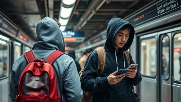 Surveillance footage of individuals involved in subway crimes in New York City.