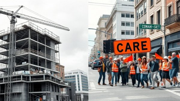Co-named streets honoring cultural icons collage with two contrasting scenes.