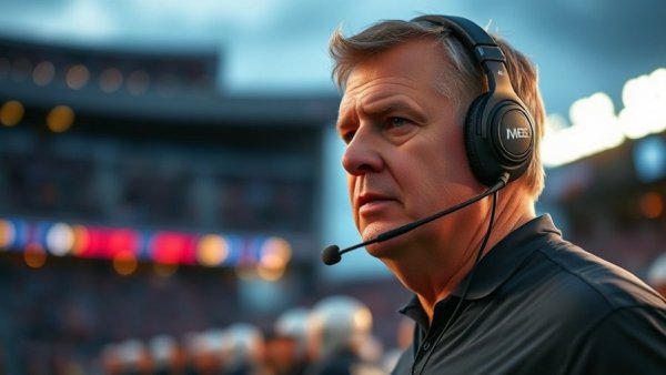 NFL investigation Mike Vrabel Dianna Russini scandal: coach on sideline focused.