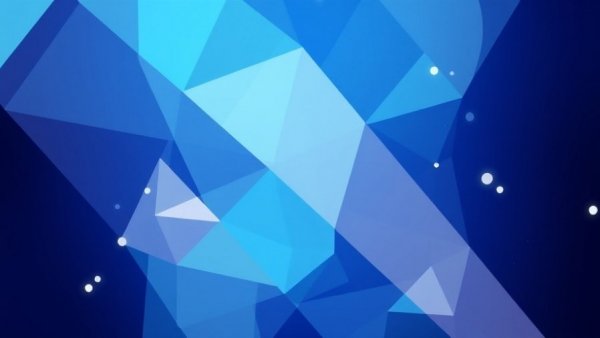 ABC News Live graphic with geometric overlay in blue