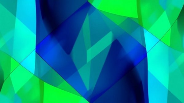 Vivid abstract geometric layers illustrating AI transparency.
