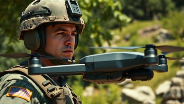 US soldier operating drone in Germany amid troop cuts.