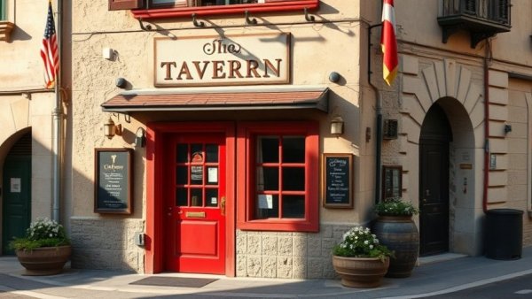 Village Award Winner Tavern on Jane charming exterior with flowers.