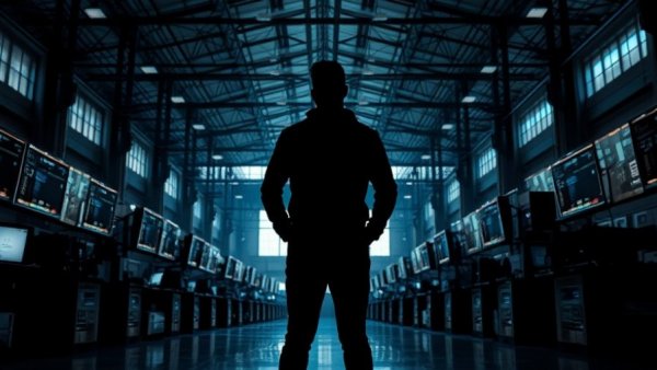 Ryan Carson's Code Factory Model depicted as an industrial-tech scene.