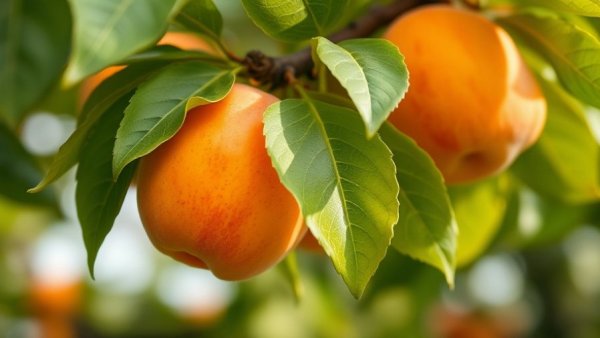 Ripe apricots on tree branch in natural setting, highlighting health benefits.