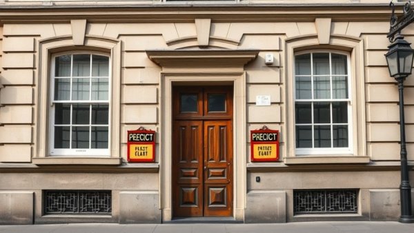 Vintage precinct building entrance related to Chelsea Community Events.