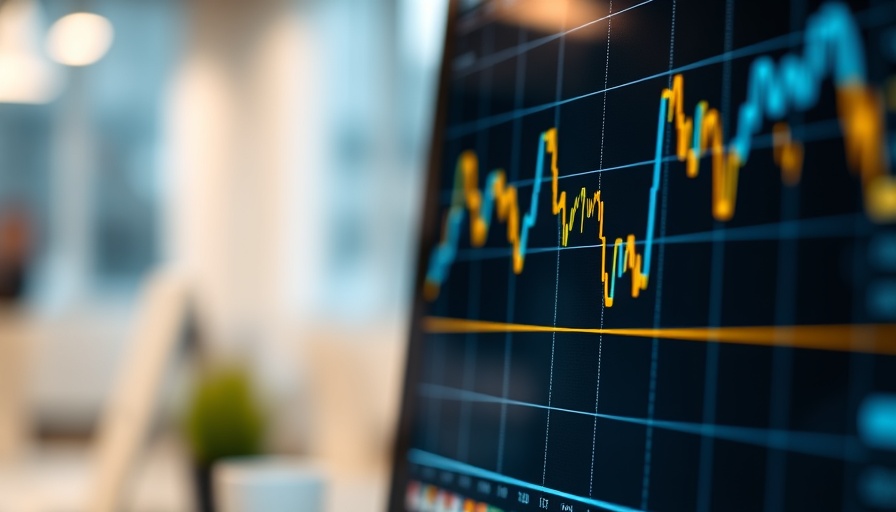 Financial graph on screen symbolizing AI model inspired by brain dynamics.