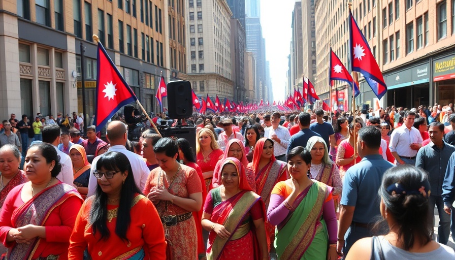 Nepal Day Parade New York participants in traditional attire.