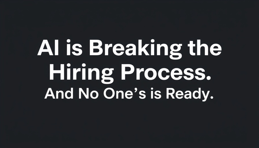 AI in Hiring Process text graphic on dark background.