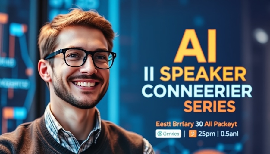 AI Automations in Marketing conference banner featuring a speaker.