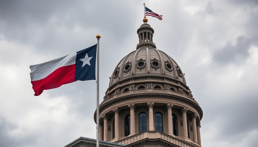 Texas Capitol dome with flags, representing Texas Redistricting Conflict