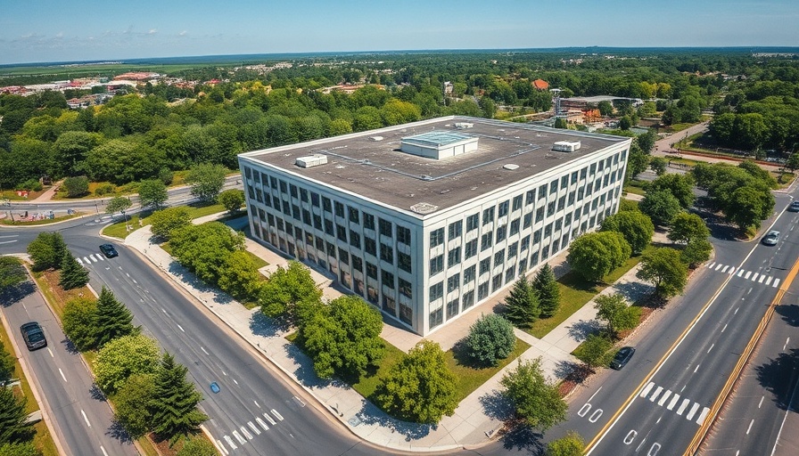 Aerial view of the National Museum of American History, highlighting its architectural features.