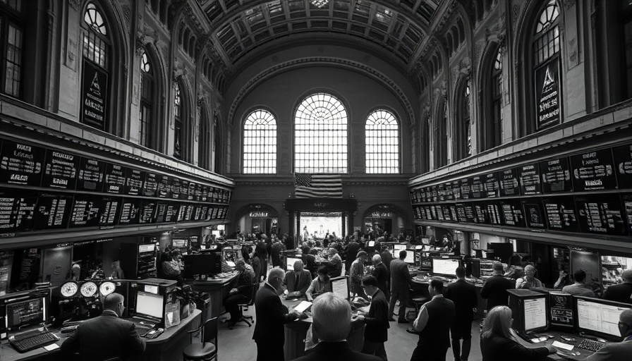 Historical stock traders engage on the bustling exchange floor, AI in Trading Strategies.