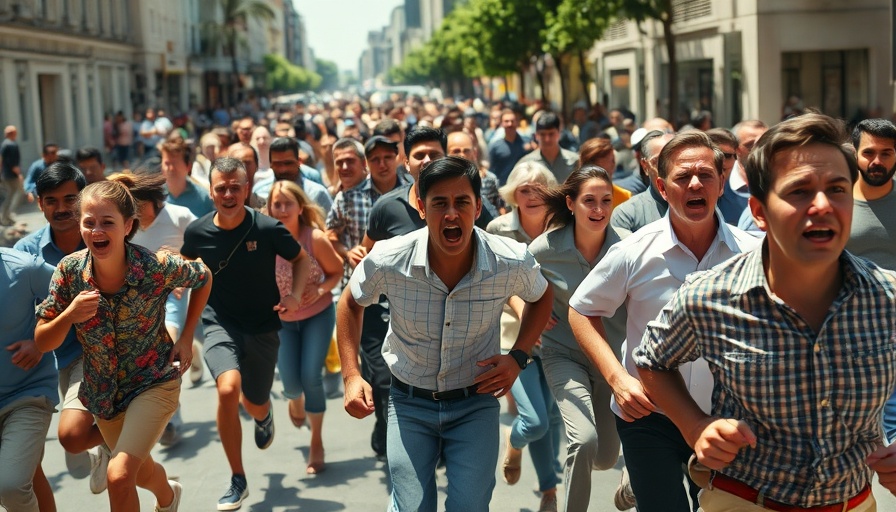 Utah shooting witnesses panic, crowd running in fear under sunny sky.