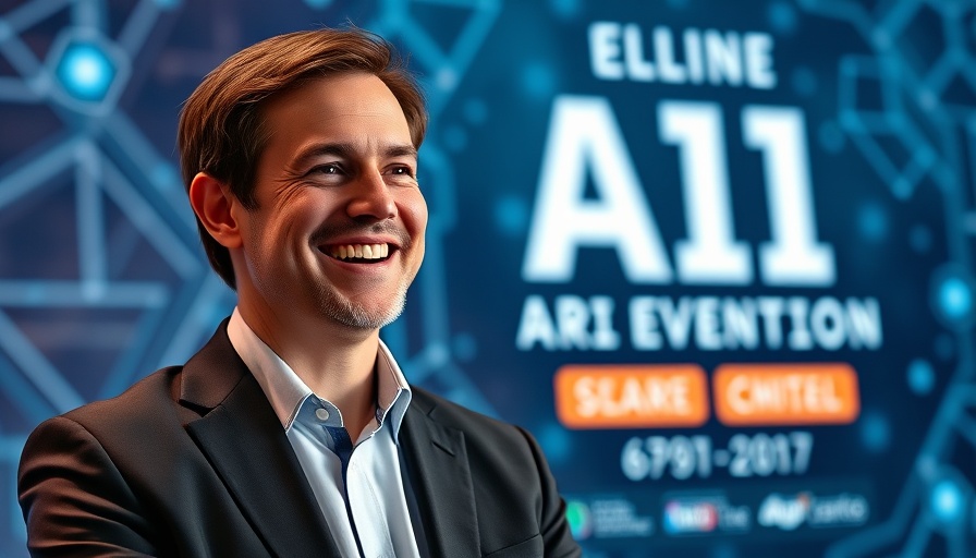 Employee AI Use Strategic Advantage promotional poster with AI speaker.