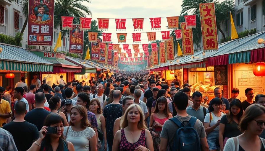 San Gennaro Festival in Little Italy bustling with people and vibrant decorations.
