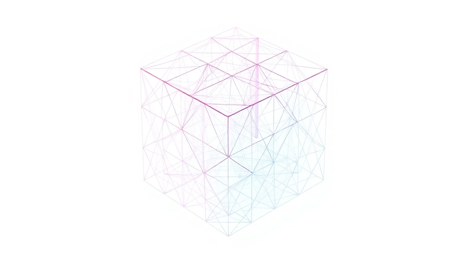 Gradient cube network representing efficient LLM training.