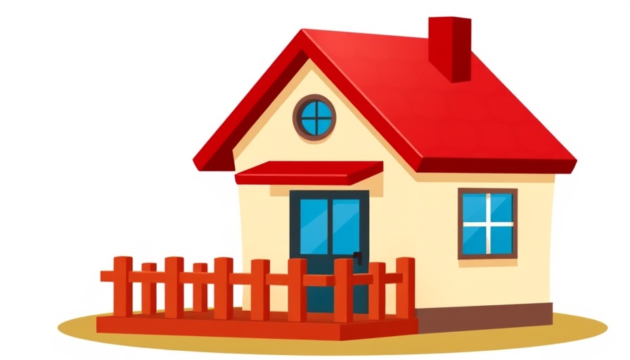 Lively house emoji with red roof.