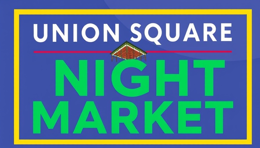 Union Square Night Market promotional graphic with Urbanspace logo