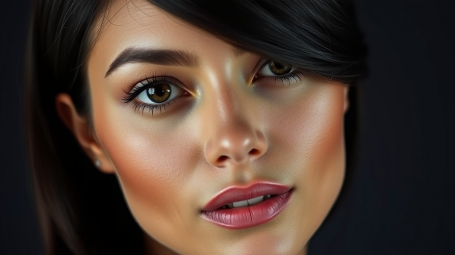 Close-up portrait highlighting Kourtney Kardashian's Real Estate Journey.