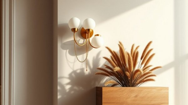 Elegant wall sconce with flowers, showcasing Lighting Trends 2026.