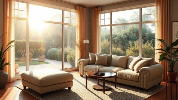 Cozy living room with plush sofa, designer collaborations fall 2025 theme.