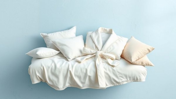 Brooklinen Black Friday Sale Bedding Deals display with robe and sheets.