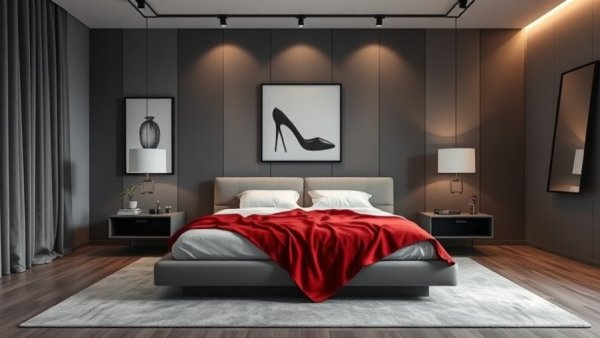 Modern bedroom with sleek design for Tuft & Needle Black Friday Sale.