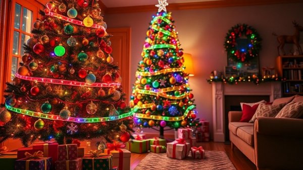 Show off your Christmas tree with vibrant decorations.