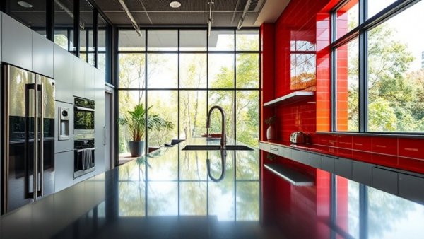 Druid Grove renovation kitchen with modern design and greenery.